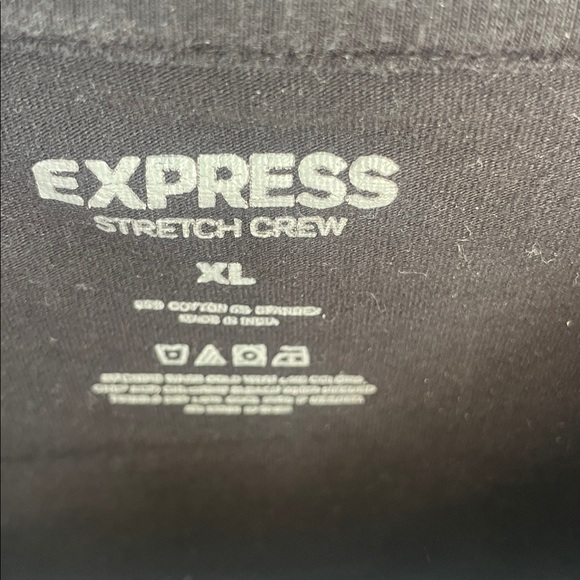 2 Express Men's Classic Black Crew Tee TWO OF THEM - Picture 3 of 4